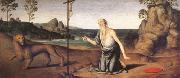 Giovanni di Pietro called lo Spagna Jerome in the Desert (mk05) oil on canvas